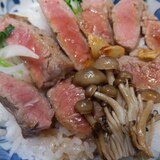 和風簡単やわらかステーキ丼